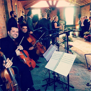 Quarteto de cordas para cerimônia de casamento, hotel villa Dangelo, Itatiba - SP