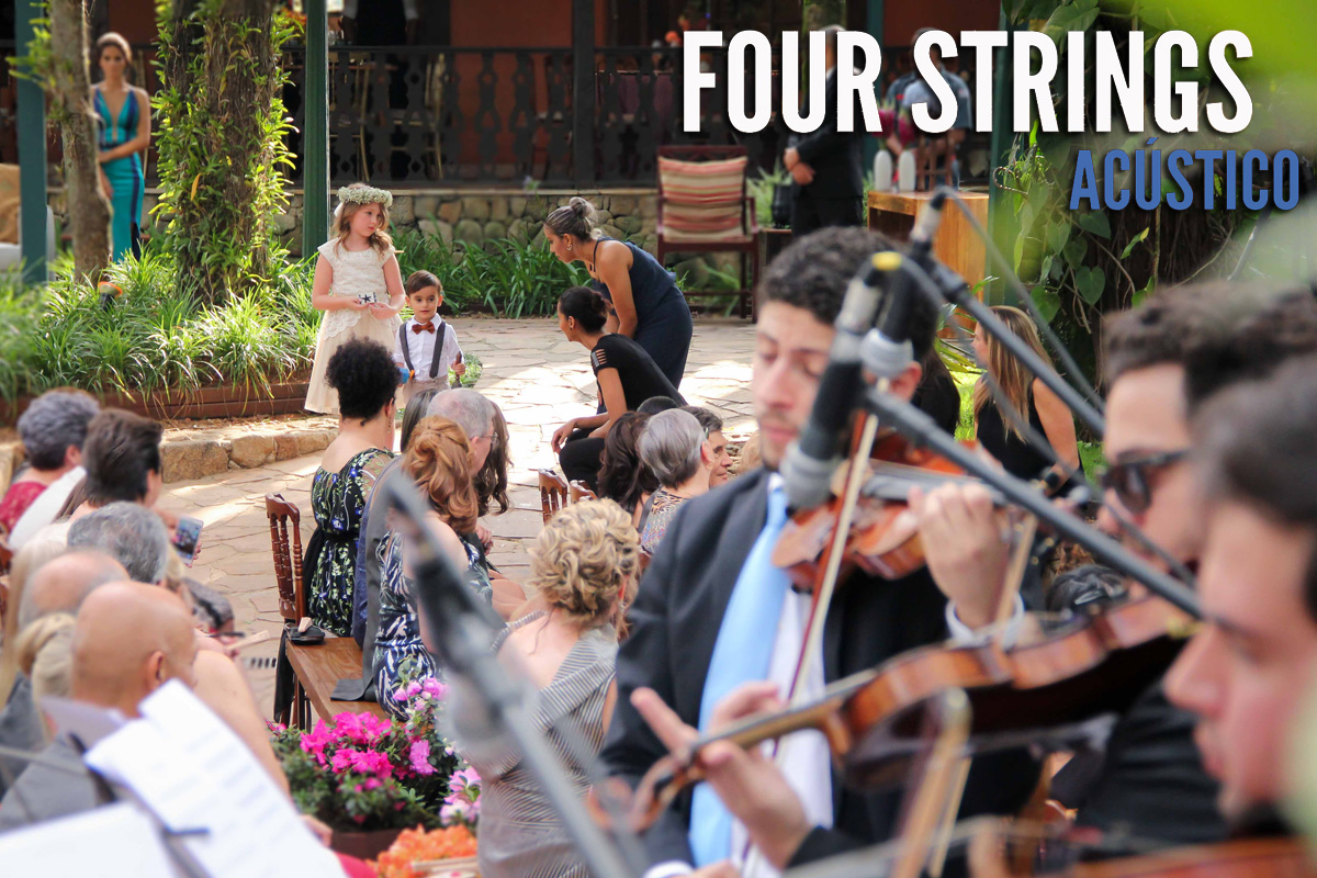 Quarteto de cordas para casamento evento corporativo, violino, viola e violoncelo.